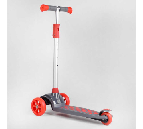 Самокат триколісний LK-52003 Best Scooter (4) СВІТЛО ДЕКИ, КОЛІС І ДИСКІВ, знімне кермо, передні колеса PU 120х35мм, задні колеса PU 80х30мм