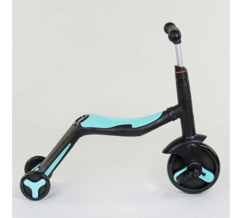 Самокат 3в1 JT 20255 (1) Best Scooter, самокат-велобіг-велосипед, БЛАКИТНИЙ, світло, 8 мелодій, колеса PU, переднє колесо d = 20см, задні d = 11см