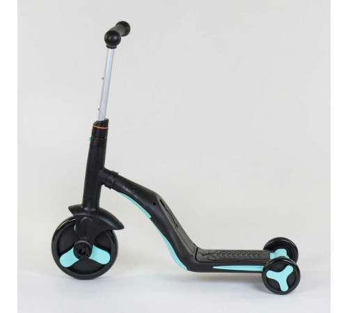 Самокат 3в1 JT 20255 (1) Best Scooter, самокат-велобіг-велосипед, БЛАКИТНИЙ, світло, 8 мелодій, колеса PU, переднє колесо d = 20см, задні d = 11см