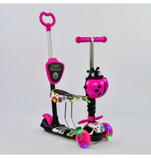 Самокат 5в1 74230 (1) Best Scooter, АБСТРАКЦІЯ, PU колеса, ПІДСВІЧУВАННЯ КОЛІС, в коробці