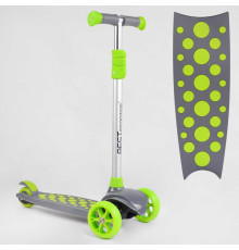 Самокат триколісний LK-70111 Best Scooter (4) СВІТЛО ДЕКИ, КОЛІС І ДИСКІВ, знімне кермо, передні колеса PU 120х35мм, задні колеса PU 80х30мм