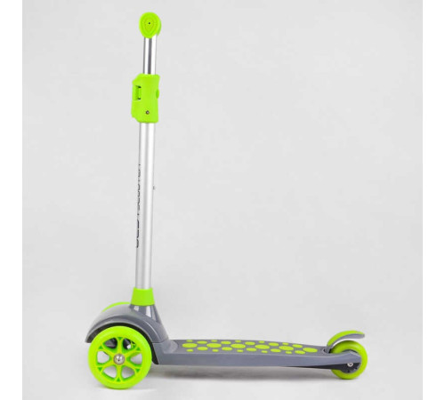 Самокат триколісний LK-70111 Best Scooter (4) СВІТЛО ДЕКИ, КОЛІС І ДИСКІВ, знімне кермо, передні колеса PU 120х35мм, задні колеса PU 80х30мм