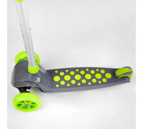 Самокат триколісний LK-70111 Best Scooter (4) СВІТЛО ДЕКИ, КОЛІС І ДИСКІВ, знімне кермо, передні колеса PU 120х35мм, задні колеса PU 80х30мм