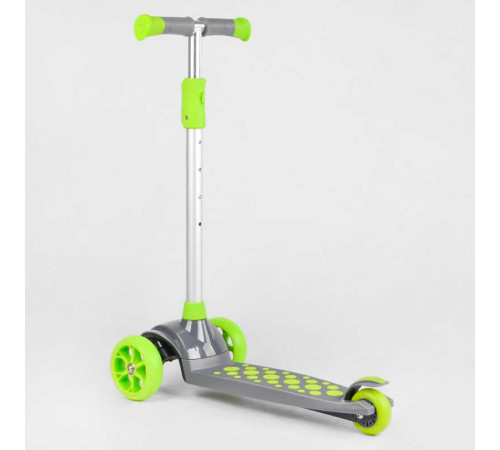 Самокат триколісний LK-70111 Best Scooter (4) СВІТЛО ДЕКИ, КОЛІС І ДИСКІВ, знімне кермо, передні колеса PU 120х35мм, задні колеса PU 80х30мм