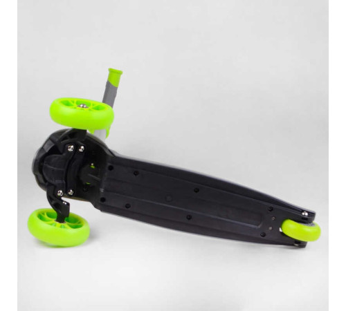 Самокат триколісний LK-70111 Best Scooter (4) СВІТЛО ДЕКИ, КОЛІС І ДИСКІВ, знімне кермо, передні колеса PU 120х35мм, задні колеса PU 80х30мм