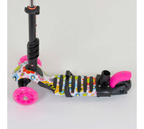 Самокат 5в1 74230 (1) Best Scooter, АБСТРАКЦІЯ, PU колеса, ПІДСВІЧУВАННЯ КОЛІС, в коробці
