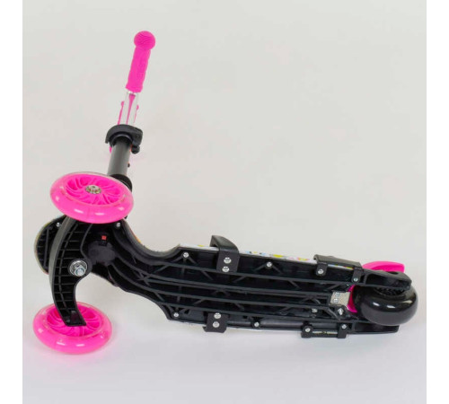 Самокат 5в1 74230 (1) Best Scooter, АБСТРАКЦІЯ, PU колеса, ПІДСВІЧУВАННЯ КОЛІС, в коробці