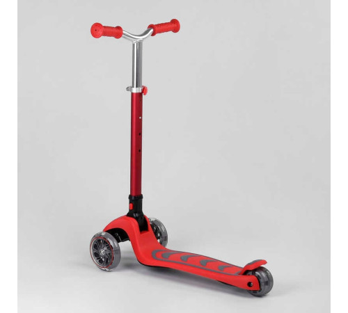 Самокат триколісний Y-00325 (4) Best Scooter, ЧЕРВОНИЙ, складне алюмінієве кермо, 4 колеса PU зі світлом, d = 12 см – в наличии! Купите сейчас у KAZKOVA