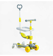 Самокат 5в1 "Skyper" J-06118 (6) колеса PU 125х40мм зі світлом, музика та підсвічування платформи, з ДОП. КОЛЕСАМИ, захисний бампер, в коробці