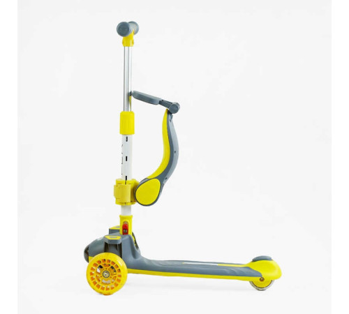 Самокат 5в1 "Skyper" J-06118 (6) колеса PU 125х40мм зі світлом, музика та підсвічування платформи, з ДОП. КОЛЕСАМИ, захисний бампер, в коробці