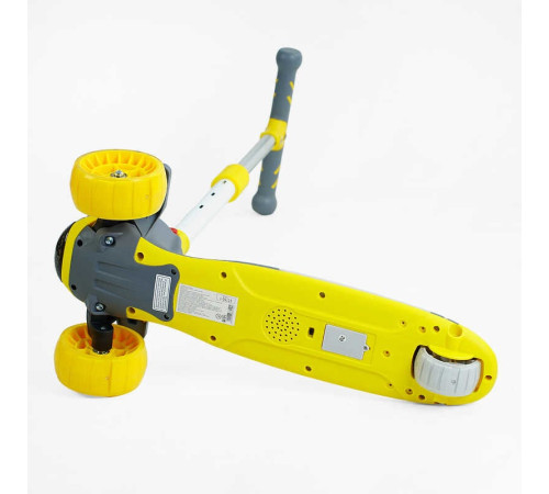 Самокат 5в1 "Skyper" J-06118 (6) колеса PU 125х40мм зі світлом, музика та підсвічування платформи, з ДОП. КОЛЕСАМИ, захисний бампер, в коробці