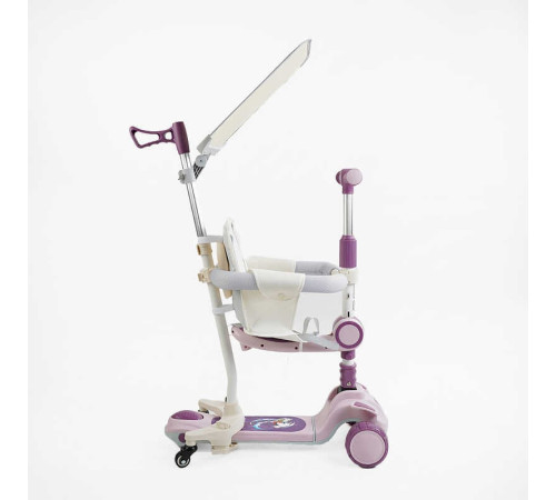 Самокат 5в1 "Skyper" FJ-33822 (4) колеса PU125х40мм зі світлом, укр озвучування та підсвічування платформи,с ДОП. КОЛЕСАМИ, захисний бампер, в коробці