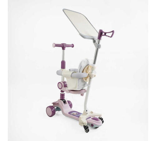 Самокат 5в1 "Skyper" FJ-33822 (4) колеса PU125х40мм зі світлом, укр озвучування та підсвічування платформи,с ДОП. КОЛЕСАМИ, захисний бампер, в коробці