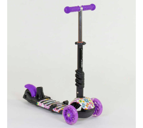 Самокат 5в1 97240 (1) Best Scooter, АБСТРАКЦІЯ, PU колеса, ПІДСВІЧУВАННЯ КОЛІС, в коробці