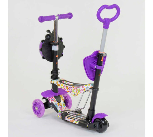 Самокат 5в1 97240 (1) Best Scooter, АБСТРАКЦІЯ, PU колеса, ПІДСВІЧУВАННЯ КОЛІС, в коробці