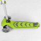 Самокат триколісний 46987 (4) Best Scooter, САЛАТОВИЙ, складне алюмінієве кермо, 4 колеса PU зі світлом, d = 12 см