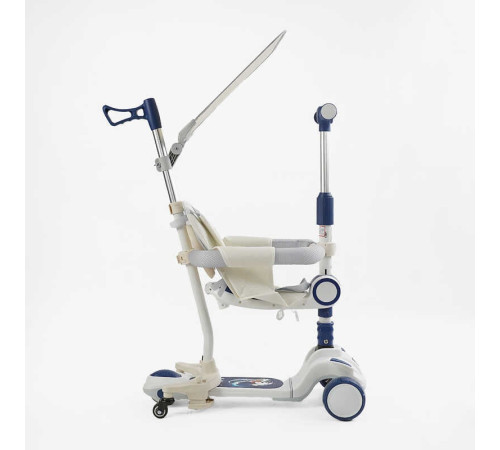 Самокат 5в1 "Skyper" FJ-59060 (4) колеса PU125х40мм зі світлом, укр озвучування та підсвічування платформи,с ДОП. КОЛЕСАМИ, захисний бампер, в коробці