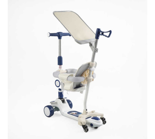 Самокат 5в1 "Skyper" FJ-59060 (4) колеса PU125х40мм зі світлом, укр озвучування та підсвічування платформи,с ДОП. КОЛЕСАМИ, захисний бампер, в коробці