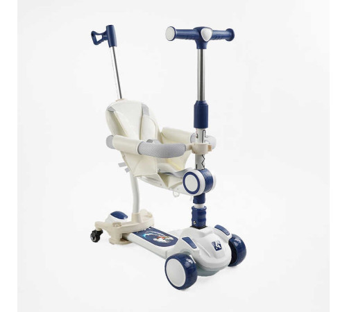 Самокат 5в1 "Skyper" FJ-59060 (4) колеса PU125х40мм зі світлом, укр озвучування та підсвічування платформи,с ДОП. КОЛЕСАМИ, захисний бампер, в коробці