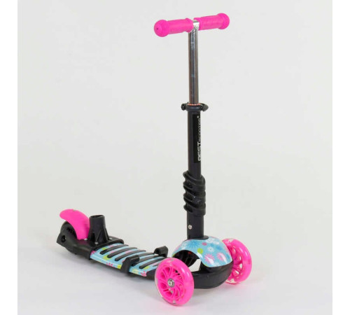 Самокат 5в1 11210 (1) Best Scooter, АБСТРАКЦІЯ, PU колеса, ПІДСВІЧУВАННЯ КОЛІС, в коробці