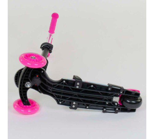 Самокат 5в1 11210 (1) Best Scooter, АБСТРАКЦІЯ, PU колеса, ПІДСВІЧУВАННЯ КОЛІС, в коробці