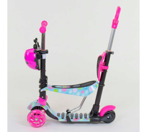 Самокат 5в1 11210 (1) Best Scooter, АБСТРАКЦІЯ, PU колеса, ПІДСВІЧУВАННЯ КОЛІС, в коробці