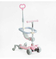 Самокат 5в1 "Skyper" J-36225 (6) колеса PU 125х40мм зі світлом, музика та підсвічування платформи, з ДОП. КОЛЕСАМИ, захисний бампер, в коробці