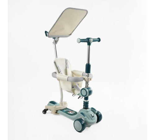 Самокат 5в1 "Skyper" FJ-93078 (4) колеса PU125х40мм зі світлом, укр озвучування та підсвічування платформи,с ДОП. КОЛЕСАМИ, захисний бампер, в коробці