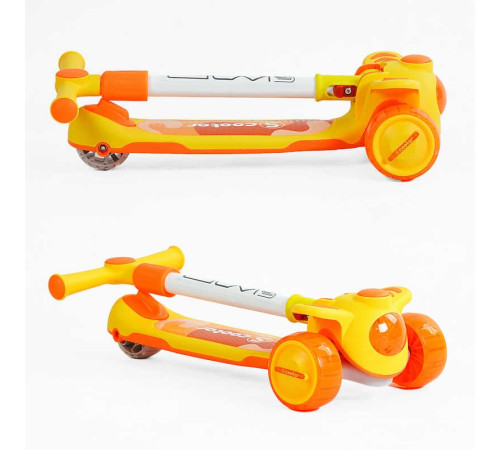 Самокат триколісний "Skyper" BS-911 (8) колеса PU 125х40мм зі світлом, музика та підсвічування платформи, кермо складне, в пакеті