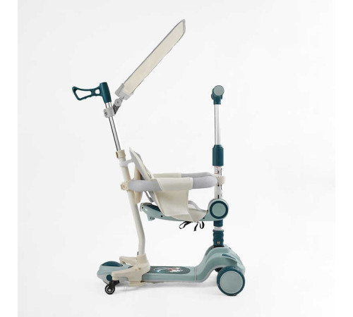 Самокат 5в1 "Skyper" FJ-93078 (4) колеса PU125х40мм зі світлом, укр озвучування та підсвічування платформи,с ДОП. КОЛЕСАМИ, захисний бампер, в коробці