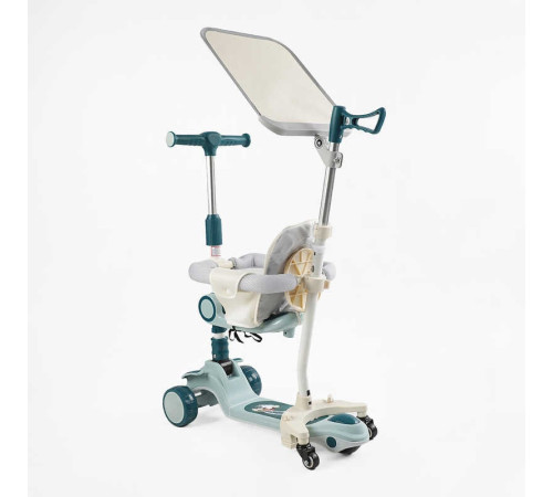 Самокат 5в1 "Skyper" FJ-93078 (4) колеса PU125х40мм зі світлом, укр озвучування та підсвічування платформи,с ДОП. КОЛЕСАМИ, захисний бампер, в коробці