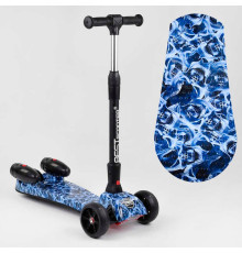 Самокат "Best Scooter" MAXI" 46189 з парогенератором (4) МУЗИКА, ДИМ, ТУРБІНИ, пластмасовий, колеса PU 120х40мм, складне алюмінієве кермо, в коробці