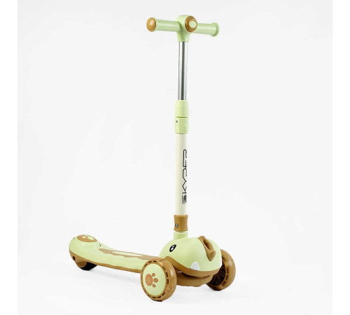 Самокат триколісний "Skyper" SJ-03696 (6) колеса PU 125х40мм зі світлом, УКР. МУЗИКА та підсвічування платформи, кермо складне, в коробці