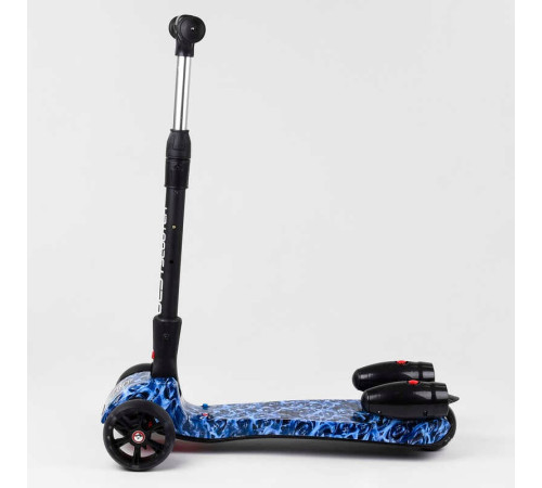 Самокат "Best Scooter" MAXI" 46189 з парогенератором (4) МУЗИКА, ДИМ, ТУРБІНИ, пластмасовий, колеса PU 120х40мм, складне алюмінієве кермо, в коробці