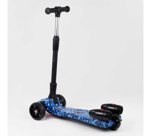 Самокат "Best Scooter" MAXI" 46189 з парогенератором (4) МУЗИКА, ДИМ, ТУРБІНИ, пластмасовий, колеса PU 120х40мм, складне алюмінієве кермо, в коробці