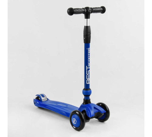 Самокат-велобіг 3в1 триколісний BS-27018 (4) Best Scooter, 3 колеса PU зі світлом, сидіння, амортизатори, батьківська ручка