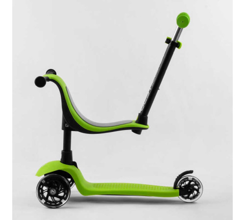 Самокат триколісний Best Scooter PL-315 (4) колеса PU зі світлом, сидіння, батьківська ручка, в коробці