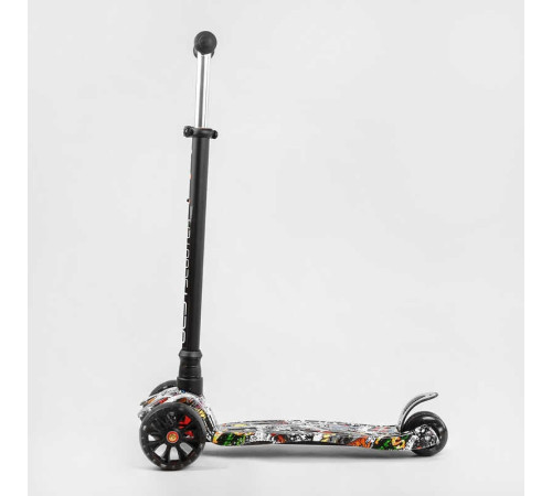 Самокат триколісний MAXI S - 11405 (1) "Best Scooter", знімне кермо, колеса PU зі світлом, переднє 130х25 мм, задні здвоєні 80х45 мм, в коробці