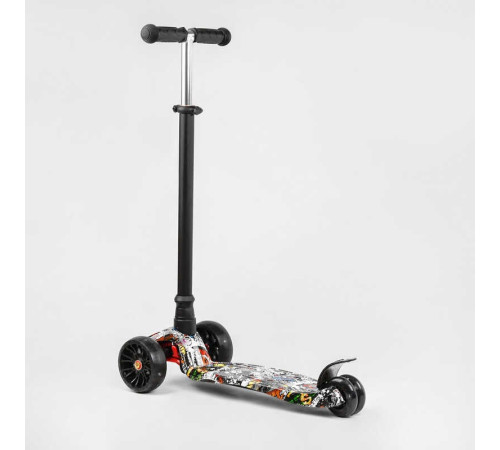 Самокат триколісний MAXI S - 11405 (1) "Best Scooter", знімне кермо, колеса PU зі світлом, переднє 130х25 мм, задні здвоєні 80х45 мм, в коробці