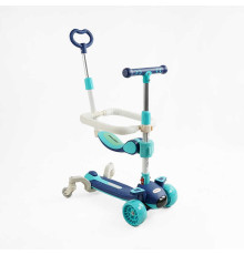 Самокат 5в1 "Skyper" J-58460 (6) колеса PU 125х40мм зі світлом, музика та підсвічування платформи, з ДОП. КОЛЕСАМИ, захисний бампер, в коробці