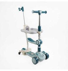 Самокат 5в1 "Skyper" GH-41533 (4) колеса PU125х40мм зі світлом, укр озвучування та підсвічування платформи,с ДОП. КОЛЕСАМИ, захисний бампер, в коробці