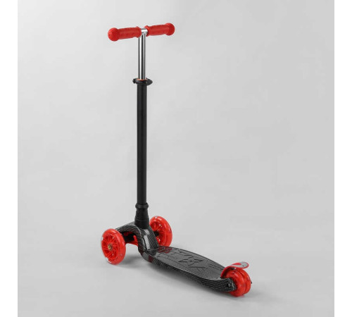 Самокат A 25772 /779-1524 "Best Scooter" (1) 4 колеса PU, СВІТЛО, трубка керма алюмінієва, d передніх коліс = 12 см, d задніх коліс = 8 см, в коробці