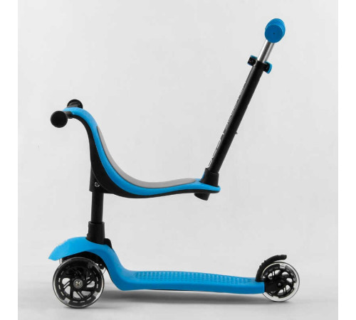 Самокат триколісний Best Scooter PL-422 (4) колеса PU зі світлом, сидіння, батьківська ручка, в коробці