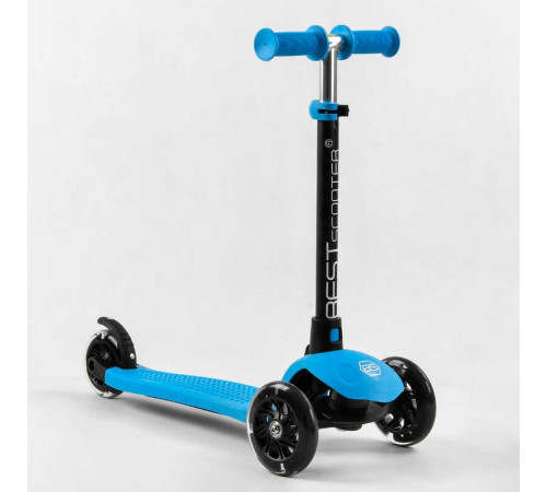 Самокат триколісний Best Scooter PL-422 (4) колеса PU зі світлом, сидіння, батьківська ручка, в коробці