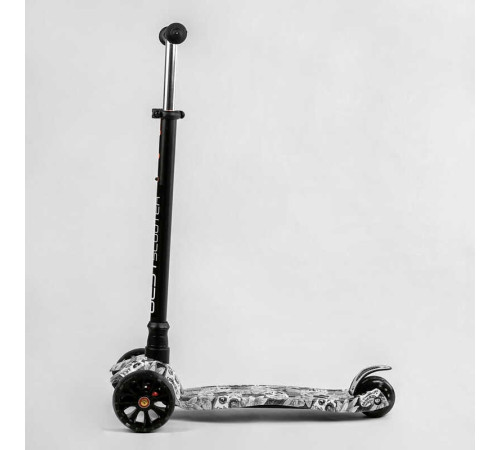 Самокат триколісний MAXI S - 12208 (1) “Best Scooter”, кермо знімне, колеса PU зі світлом, переднє 130х25 мм, задні здвоєні 80х45 мм, в коробці