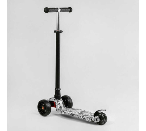 Самокат триколісний MAXI S - 12208 (1) “Best Scooter”, кермо знімне, колеса PU зі світлом, переднє 130х25 мм, задні здвоєні 80х45 мм, в коробці