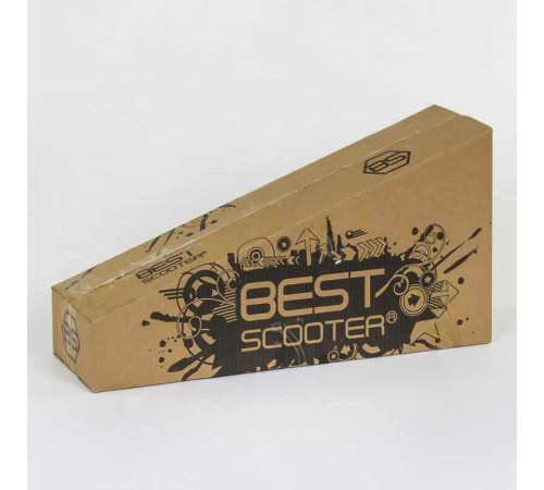 Самокат триколісний MAXI S - 12208 (1) “Best Scooter”, кермо знімне, колеса PU зі світлом, переднє 130х25 мм, задні здвоєні 80х45 мм, в коробці