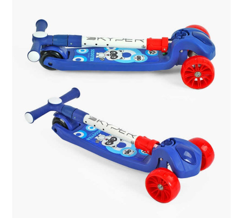 Самокат триколісний "Skyper" SL-3160 (10) колеса PU 125х40мм зі світлом, українське озвучування та підсвічування платформи, кермо складне