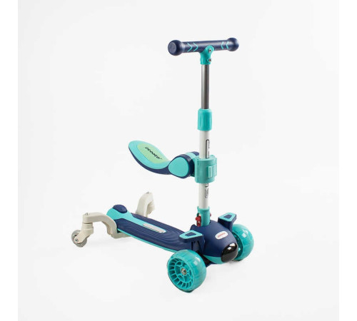 Самокат 5в1 "Skyper" J-58460 (6) колеса PU 125х40мм зі світлом, музика та підсвічування платформи, з ДОП. КОЛЕСАМИ, захисний бампер, в коробці