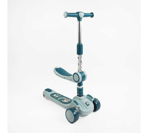 Самокат 5в1 "Skyper" GH-41533 (4) колеса PU125х40мм зі світлом, укр озвучування та підсвічування платформи,с ДОП. КОЛЕСАМИ, захисний бампер, в коробці